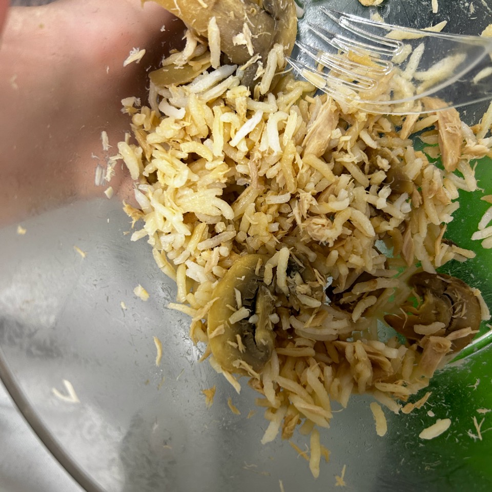 Arroz con atún y champiñón Arroz con atún y champiñón