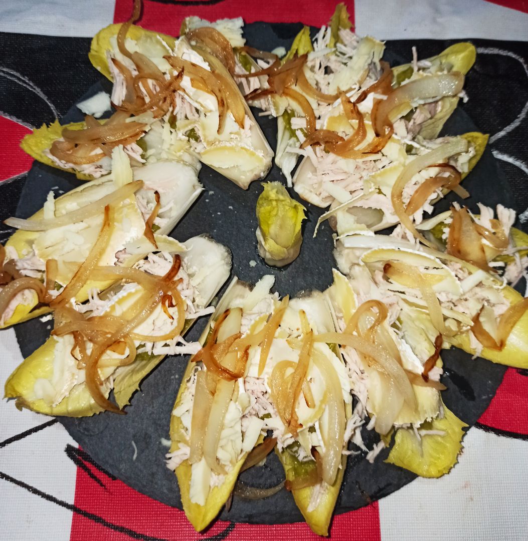 Endivias rellenas de pollo 🐤 Endivias rellenas de pollo 🐤
