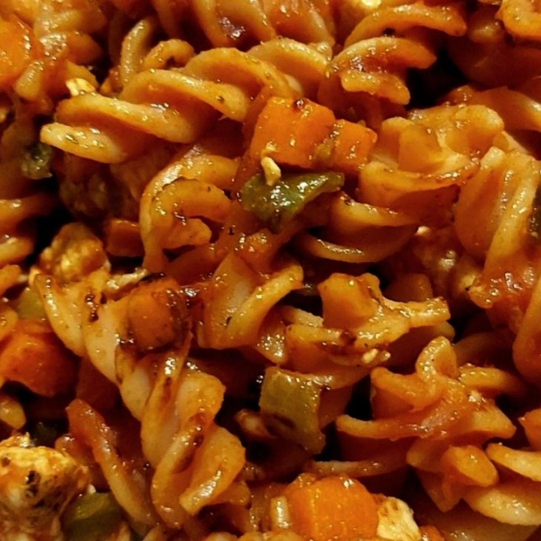 Pasta de lenteja boloñesa