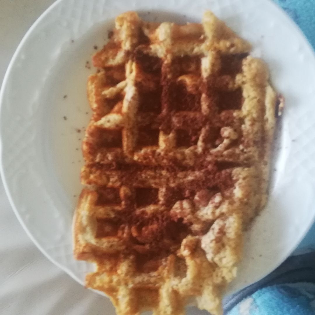 Gofre de avena y platano vegano 