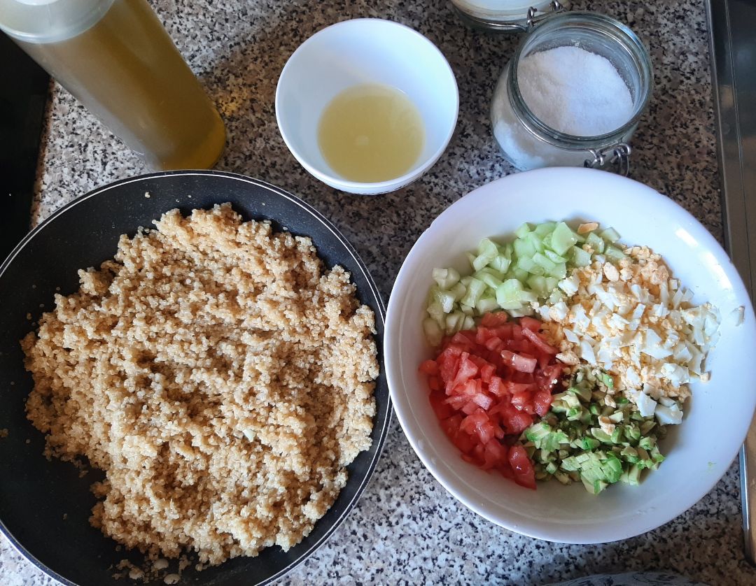 Ensaladilla de quinoa Paso 0 Ensaladilla de quinoa Paso 0