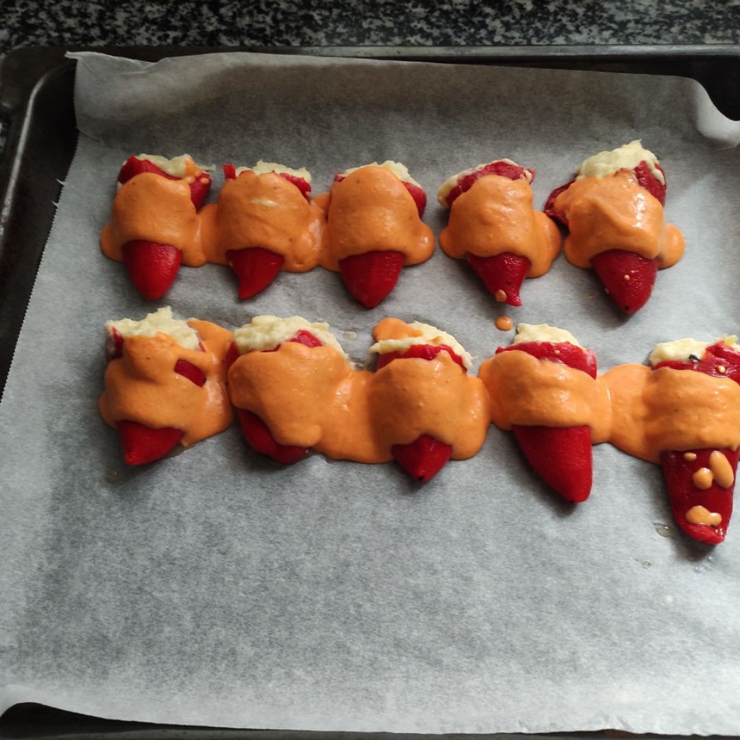 Pimientos rellenos de brandada de bacalao Pimientos rellenos de brandada de bacalao