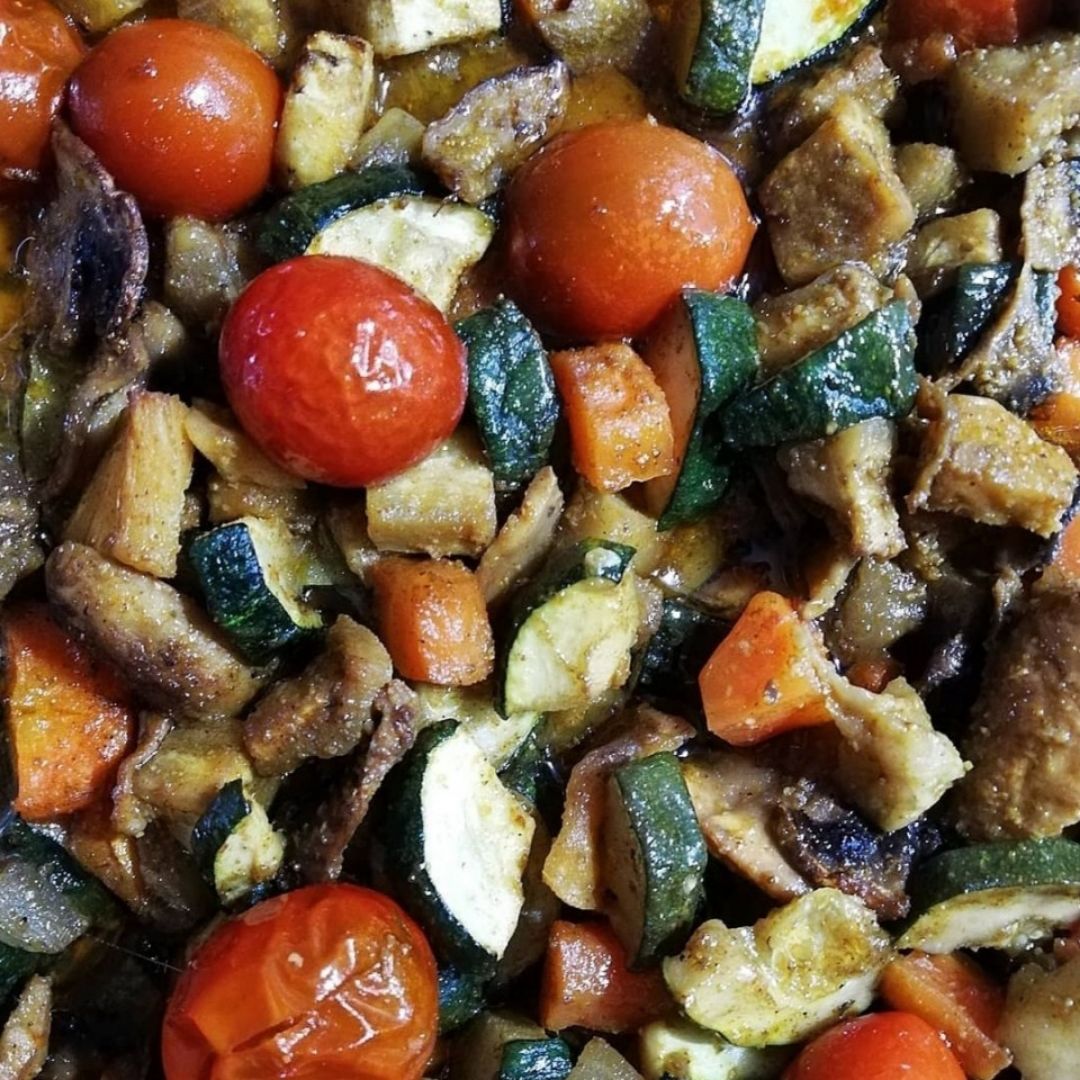 Verduritas al horno con especias Verduritas al horno con especias