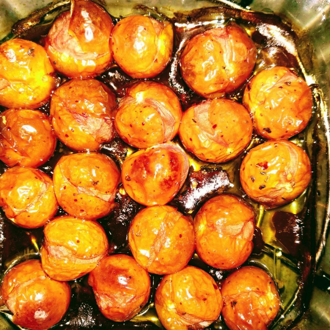 Cherrys asados al balsámico de módena Cherrys asados al balsámico de módena