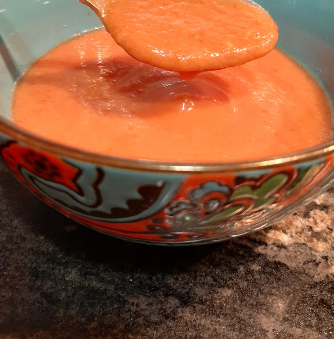 Salmorejo con calabacín Salmorejo con calabacín