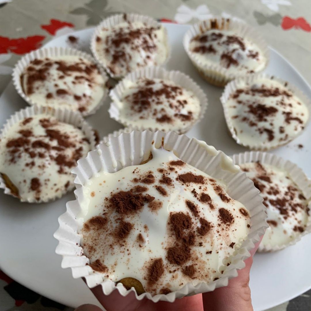 Magdalenas de zanahoria y queso crema 🥕 Magdalenas de zanahoria y queso crema 🥕