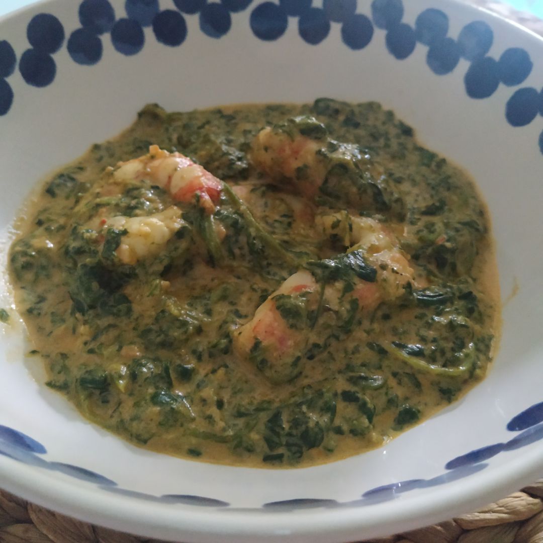 Espinacas con gambas Espinacas con gambas