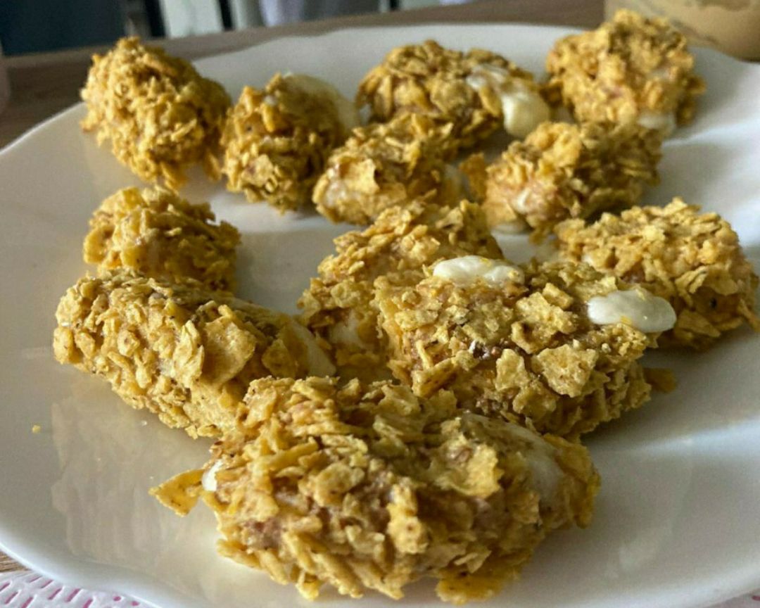 Queso babel al horno co cornflakes Queso babel al horno co cornflakes