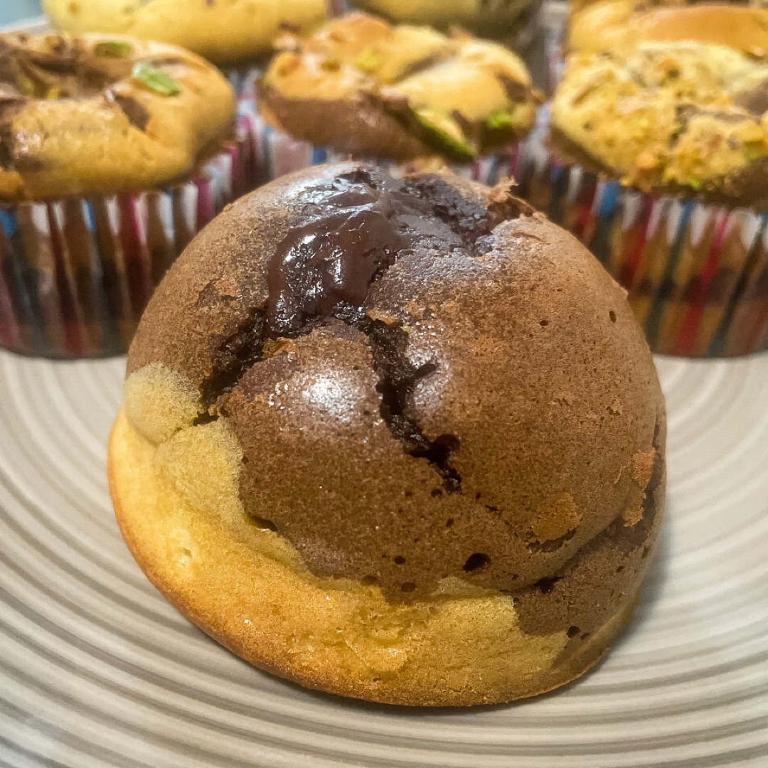 Muffins marmolados de avena, mascarpone y chocolate  Paso 7