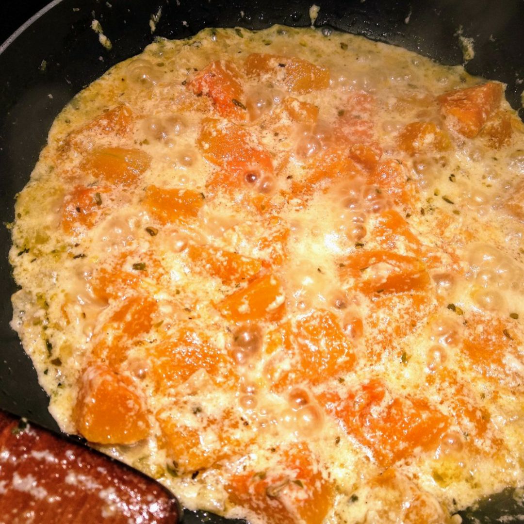 Macarrones con salsa de calabaza Paso 2 Macarrones con salsa de calabaza Paso 2