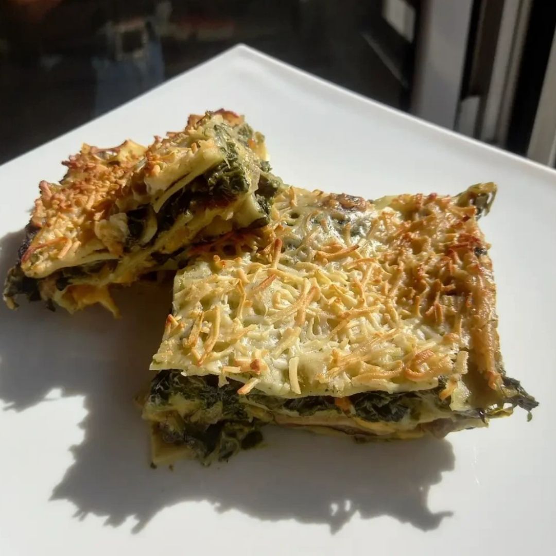 Lasaña de espinacas 🍽🍃 Lasaña de espinacas 🍽🍃