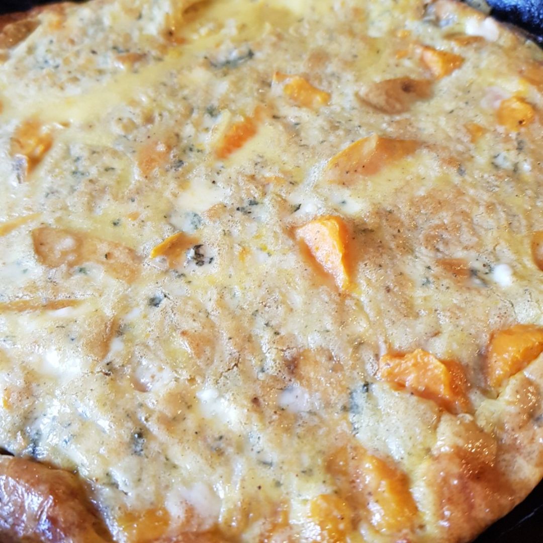 Fritata de boniato y queso azul Paso 5 Fritata de boniato y queso azul Paso 5