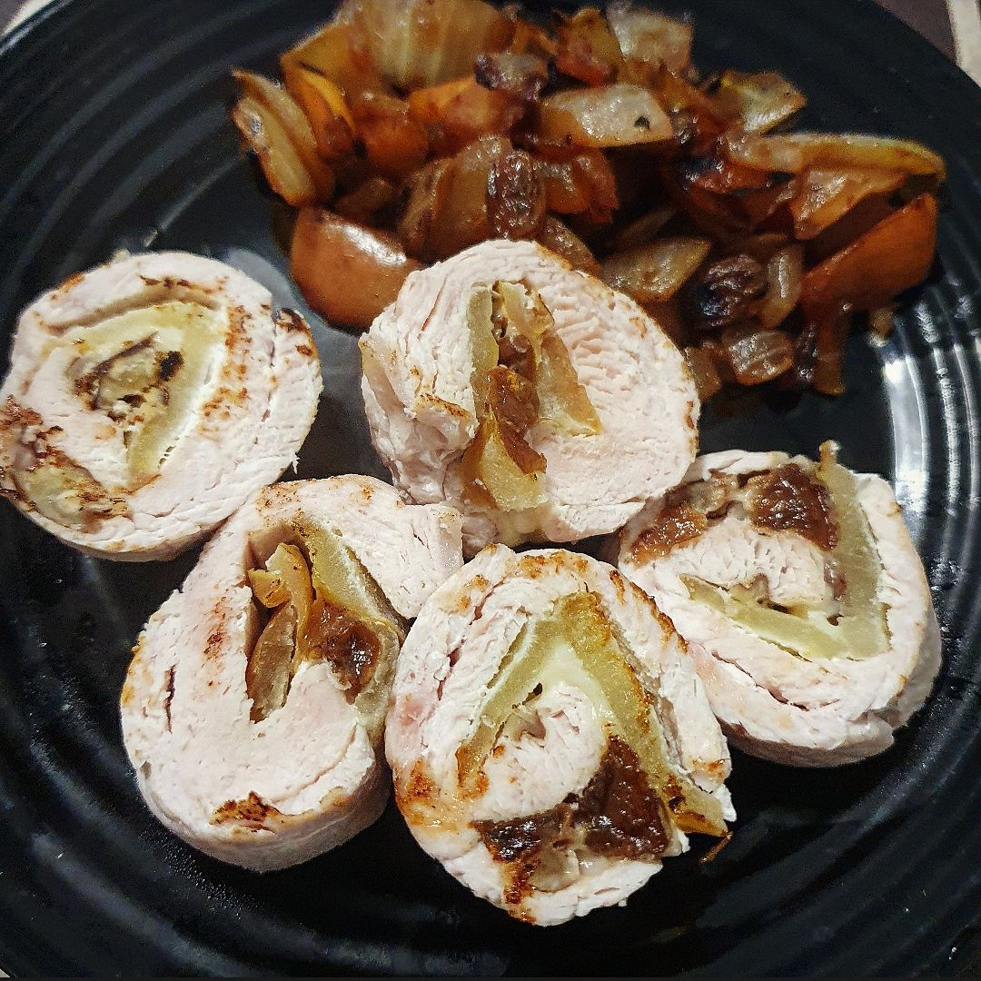🍗🧅🧀🍎Rollitos de pavo rellenos 🍎🧀🧅🍗 🍗🧅🧀🍎Rollitos de pavo rellenos 🍎🧀🧅🍗