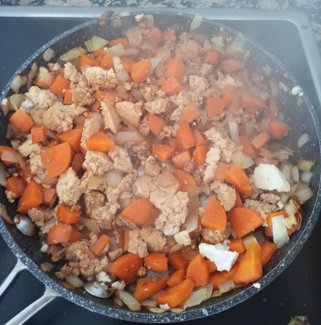 Salsa boloñesa vegana Paso 1 Salsa boloñesa vegana Paso 1