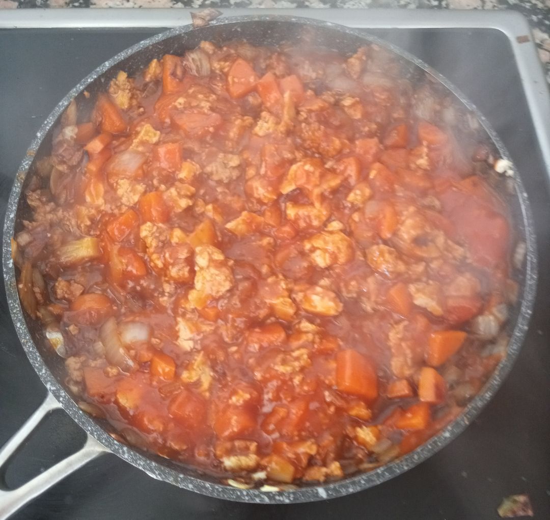 Salsa boloñesa vegana Paso 2 Salsa boloñesa vegana Paso 2