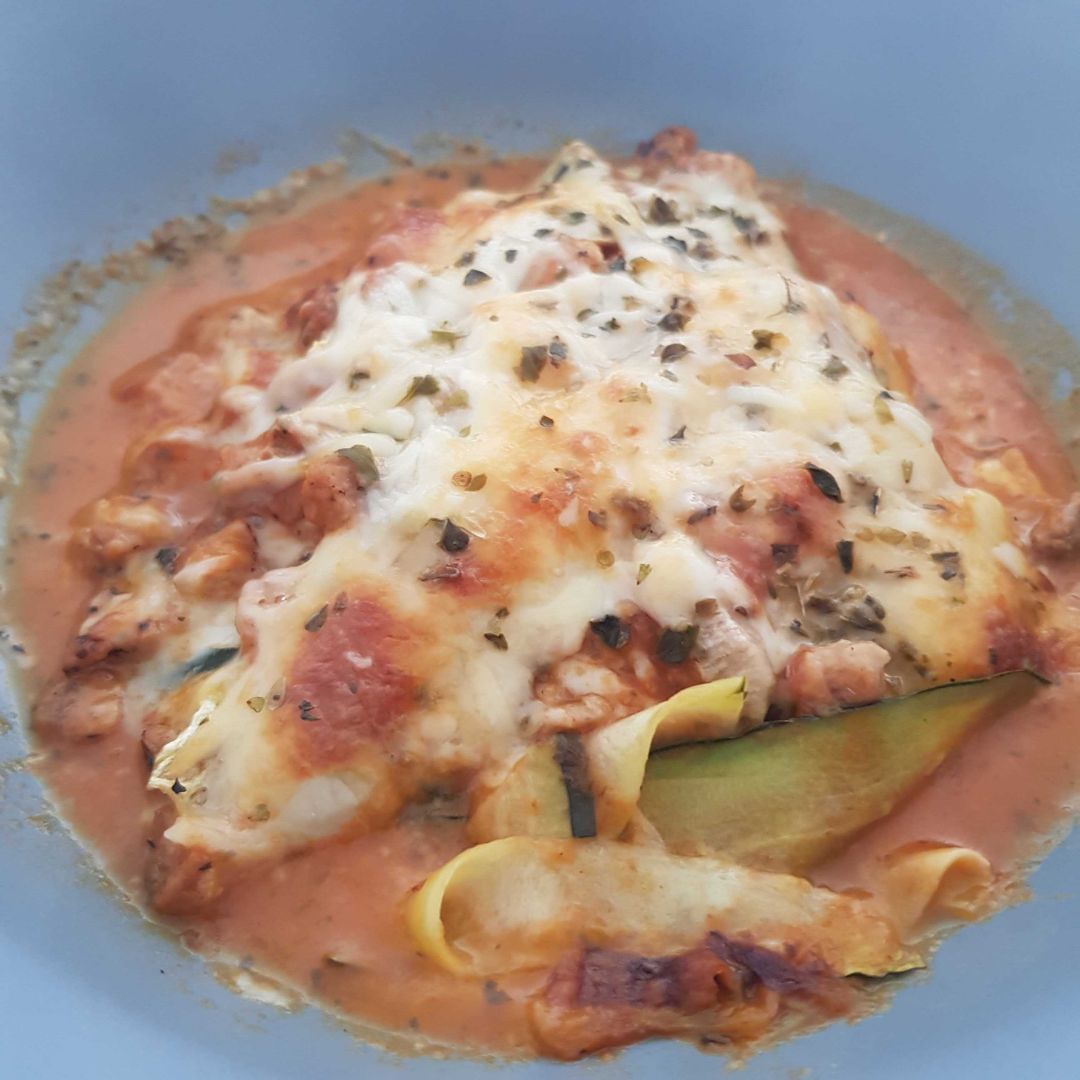 Lasaña de calabacín y carne 🥒🍗 Lasaña de calabacín y carne 🥒🍗