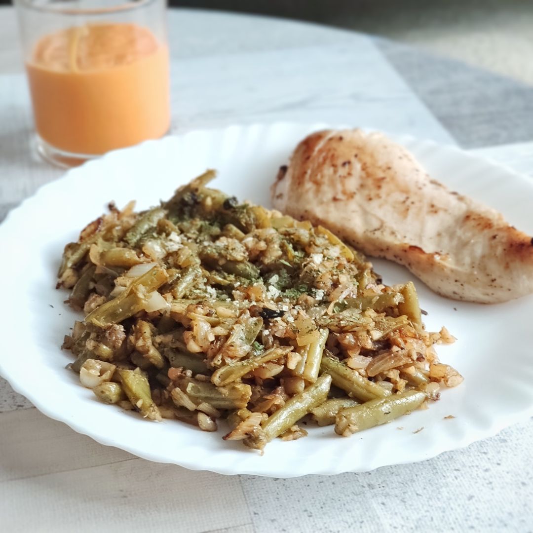 Judías con almendras y limón (guarnición)