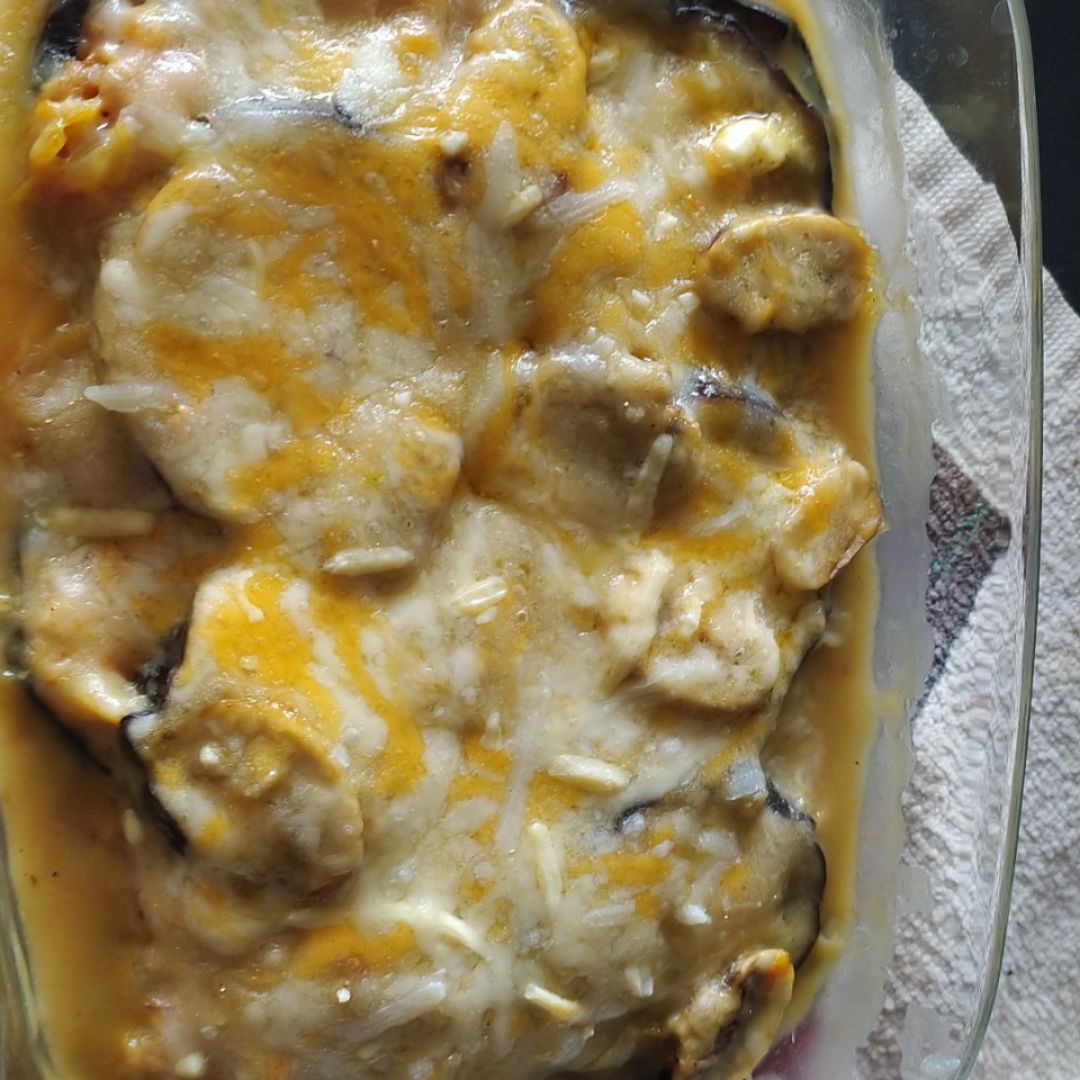 Moussaka de atún y verduras al microondas Moussaka de atún y verduras al microondas