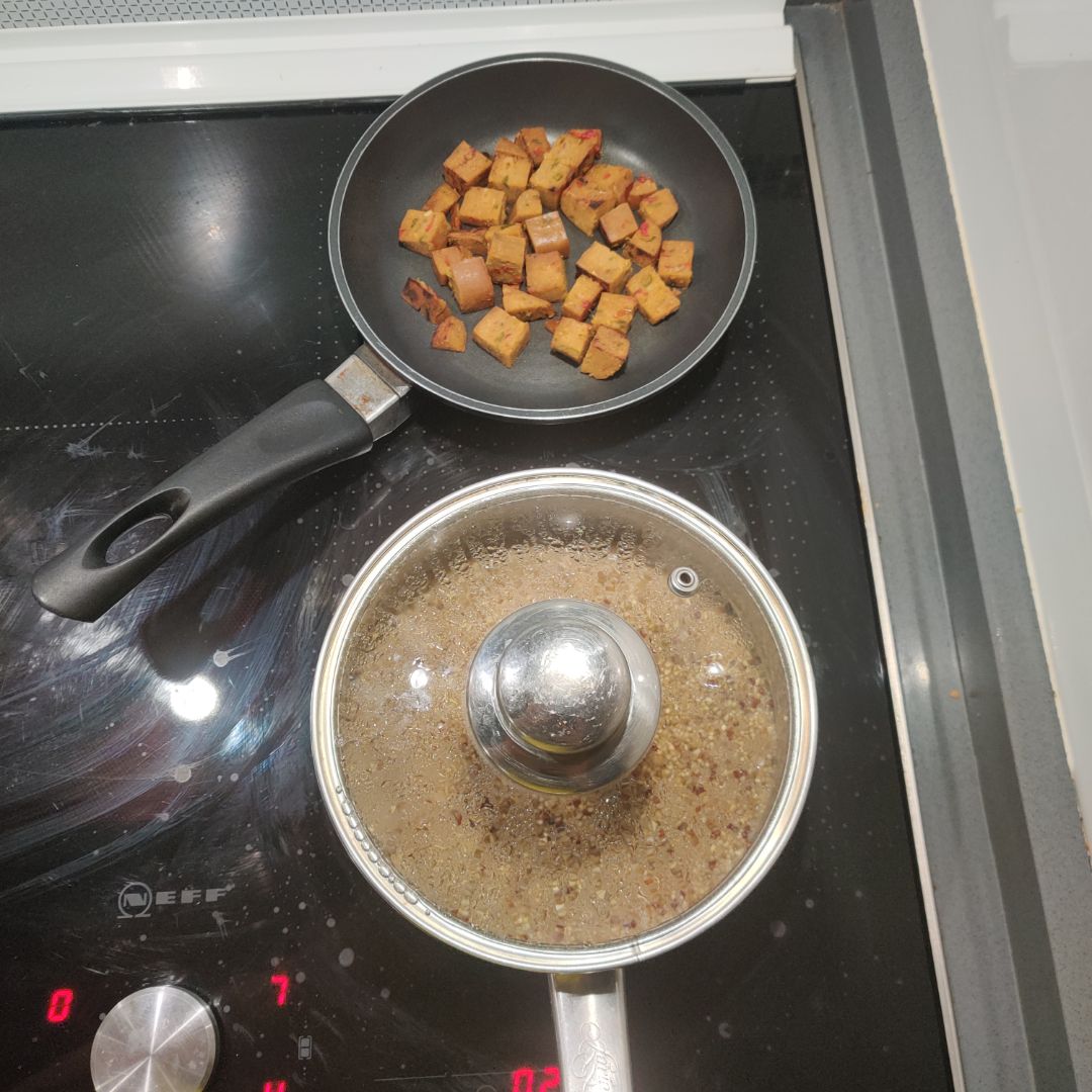 Quinoa con picatostes. Paso 0 Quinoa con picatostes. Paso 0