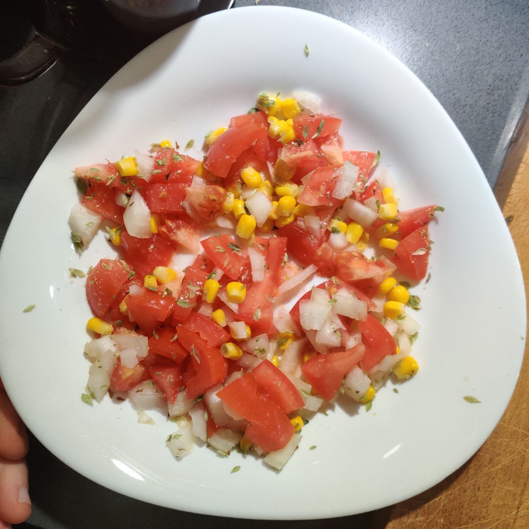 Quinoa con picatostes.Step 0