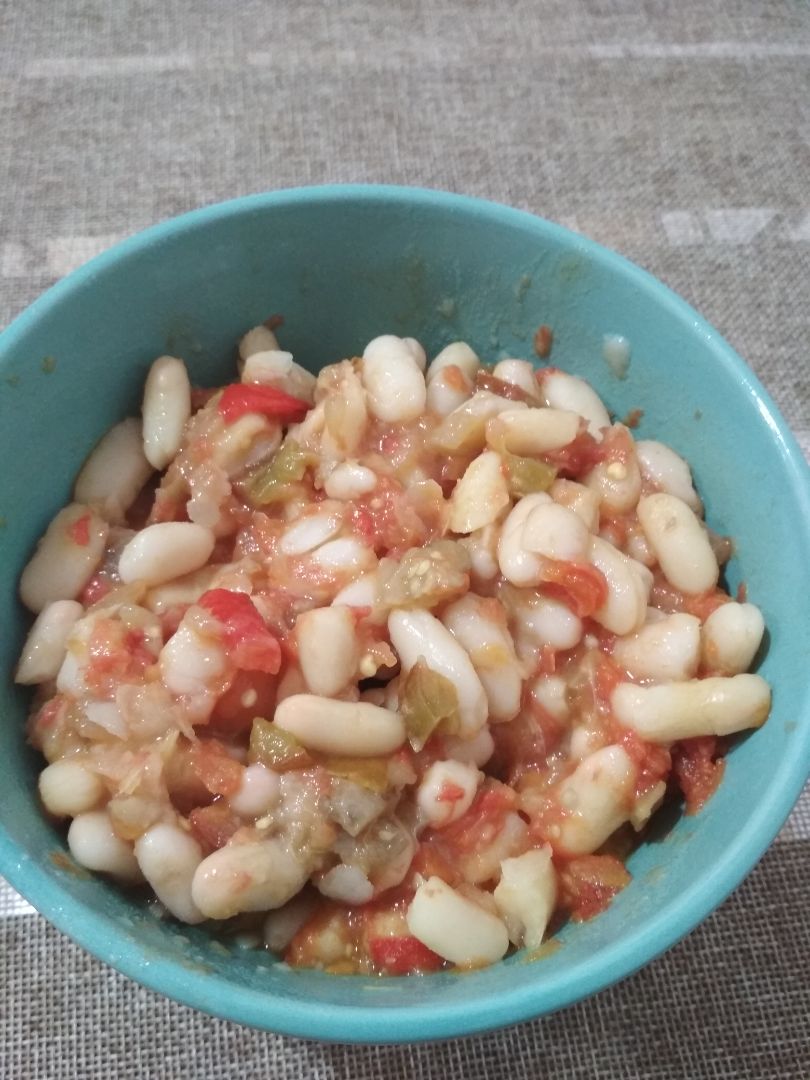 Habichuelas con pisto Habichuelas con pisto
