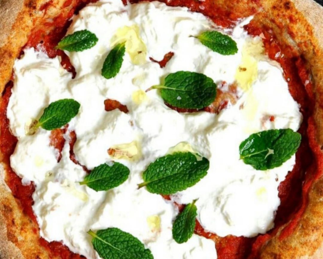 Pizza de burrata Pizza de burrata