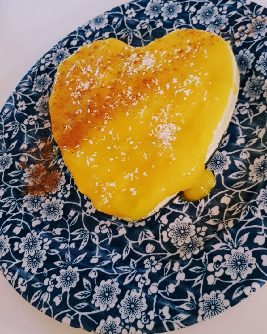 Cheesecake mango 🧡 (sin azúcares añadidos) Cheesecake mango 🧡 (sin azúcares añadidos)