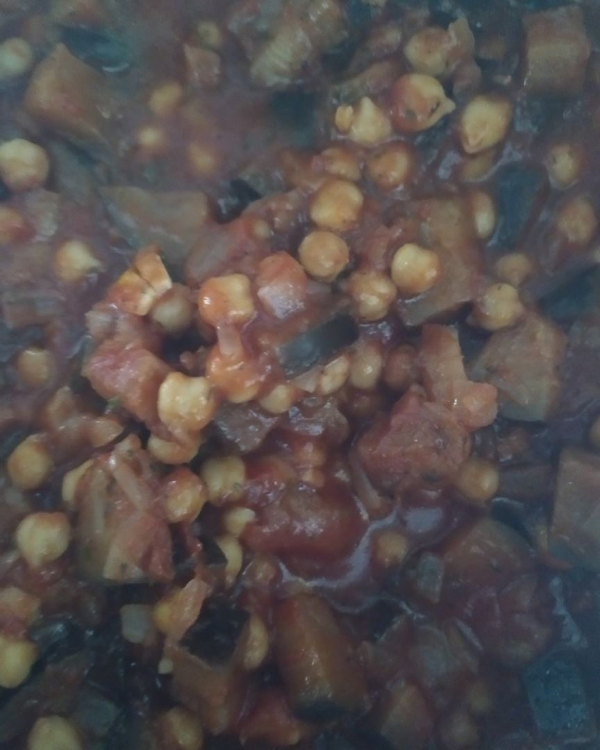 Cazuela berenjena y garbanzos Cazuela berenjena y garbanzos
