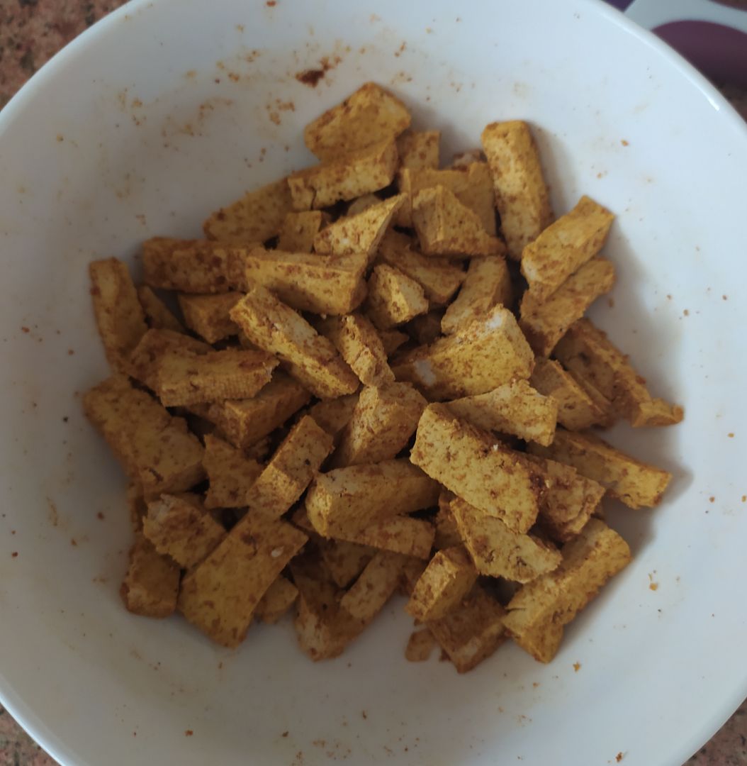 Tofu al curry con arroz integral Paso 3 Tofu al curry con arroz integral Paso 3