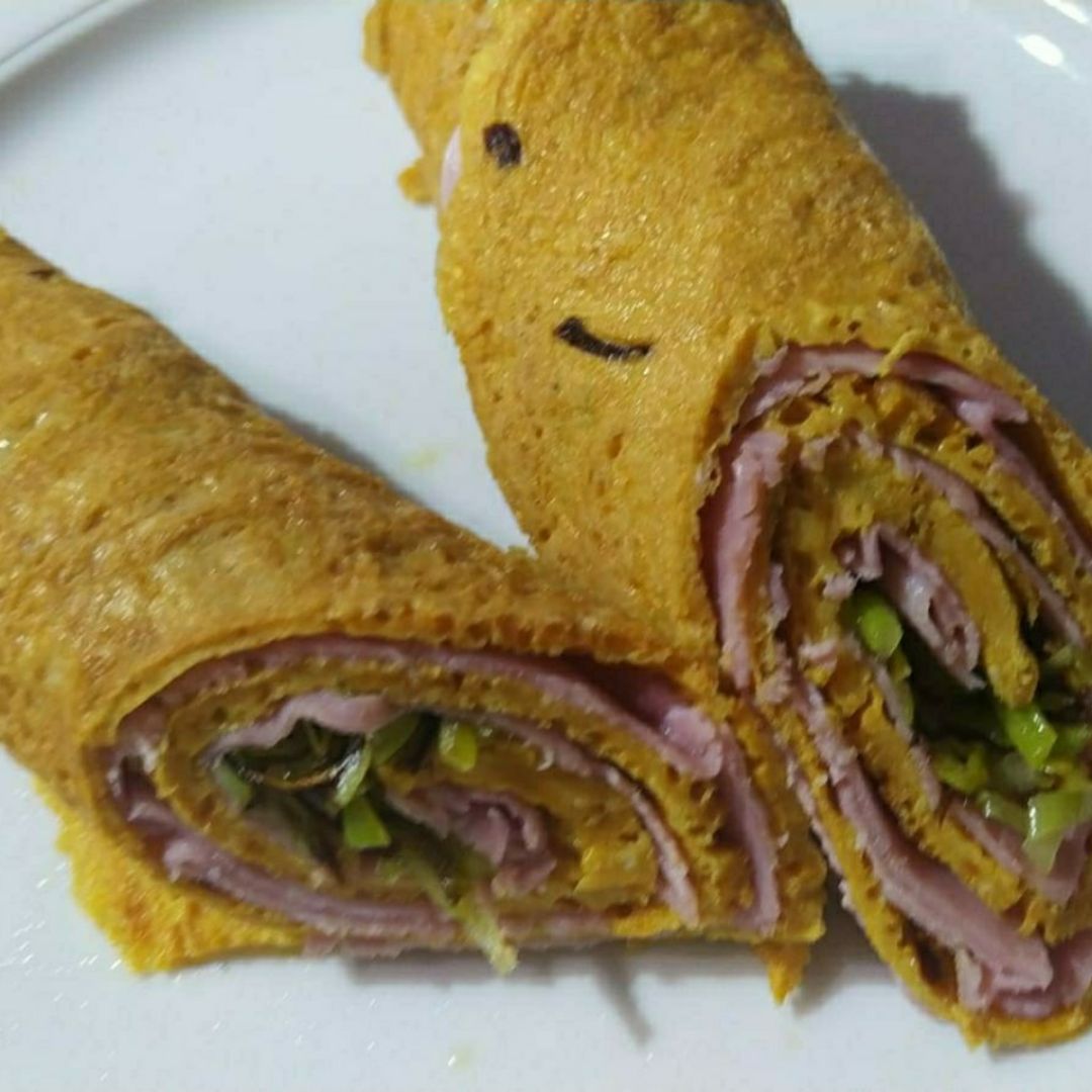 Crepes de tortilla al curry Crepes de tortilla al curry