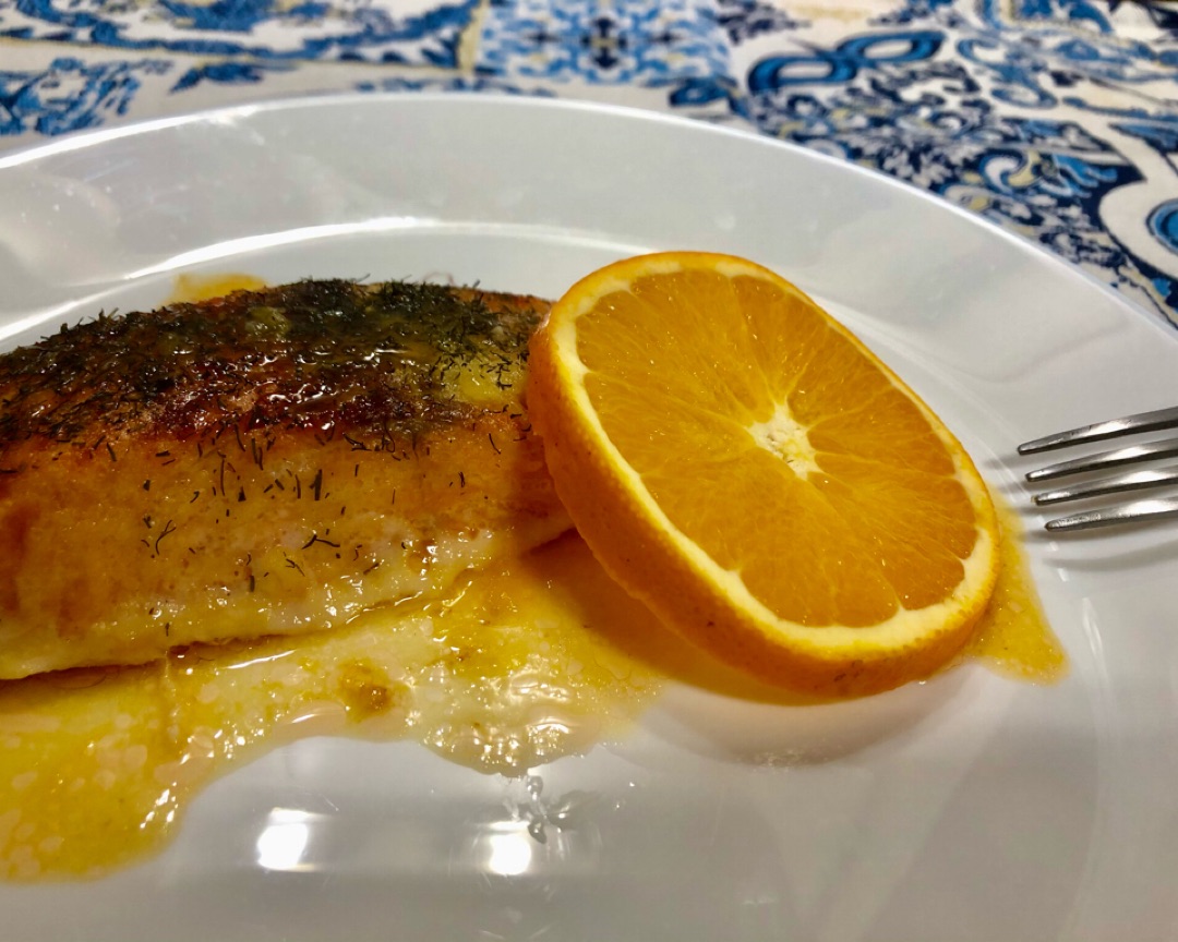 Salmón a la naranja