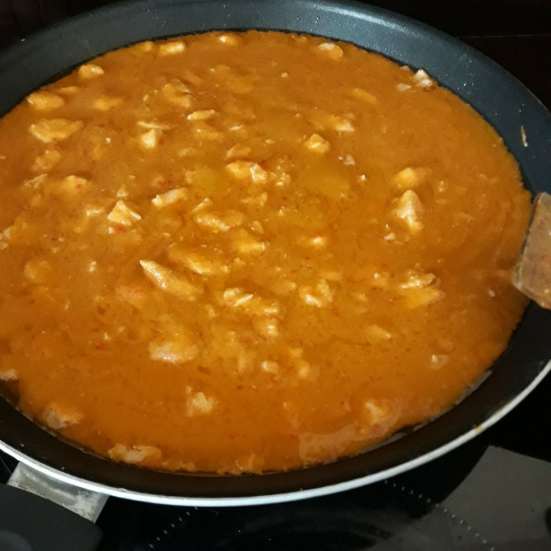 Arroz con salmón en salsa de verduras Paso 3 Arroz con salmón en salsa de verduras Paso 3