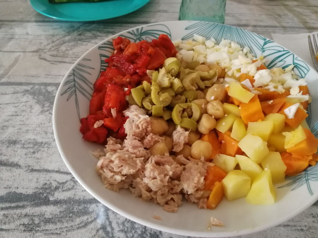 Ensalada templada de garbanzos