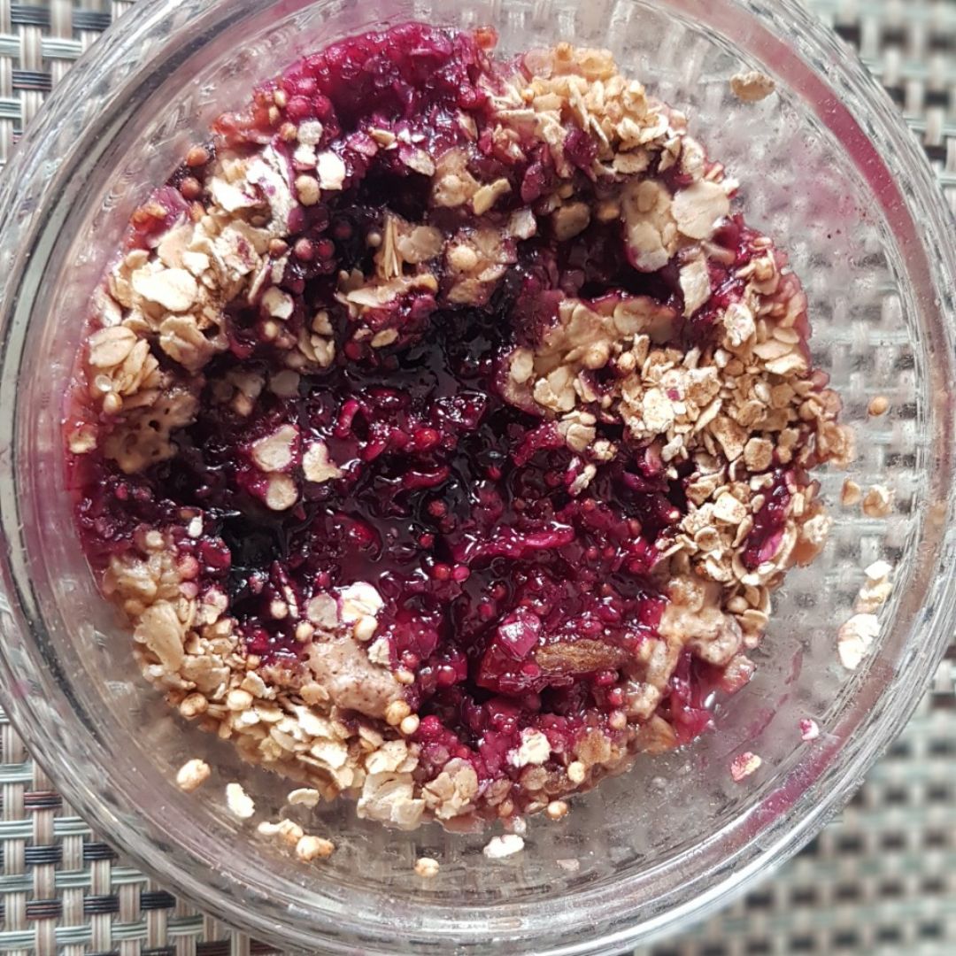 Crumble de frutos rojos Paso 0 Crumble de frutos rojos Paso 0