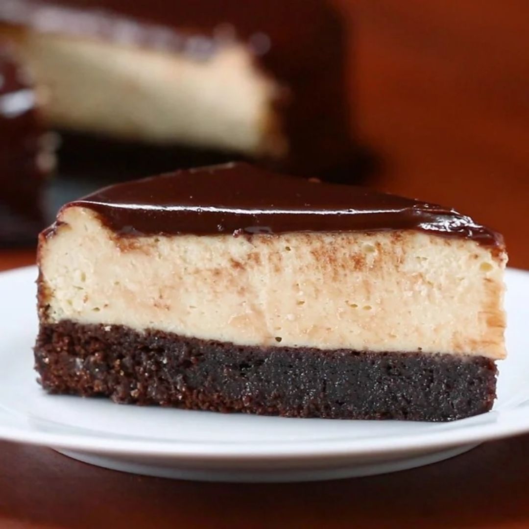 🍫🧀Tarta de queso con base de brownie 🧀🍫 🍫🧀Tarta de queso con base de brownie 🧀🍫
