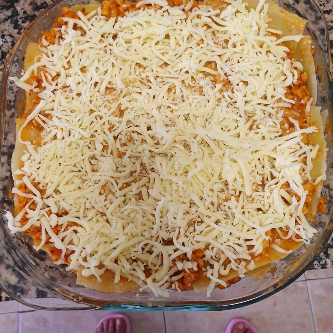 Lasaña con soja texturizada.🥙🖤 Paso 3 Lasaña con soja texturizada.🥙🖤 Paso 3