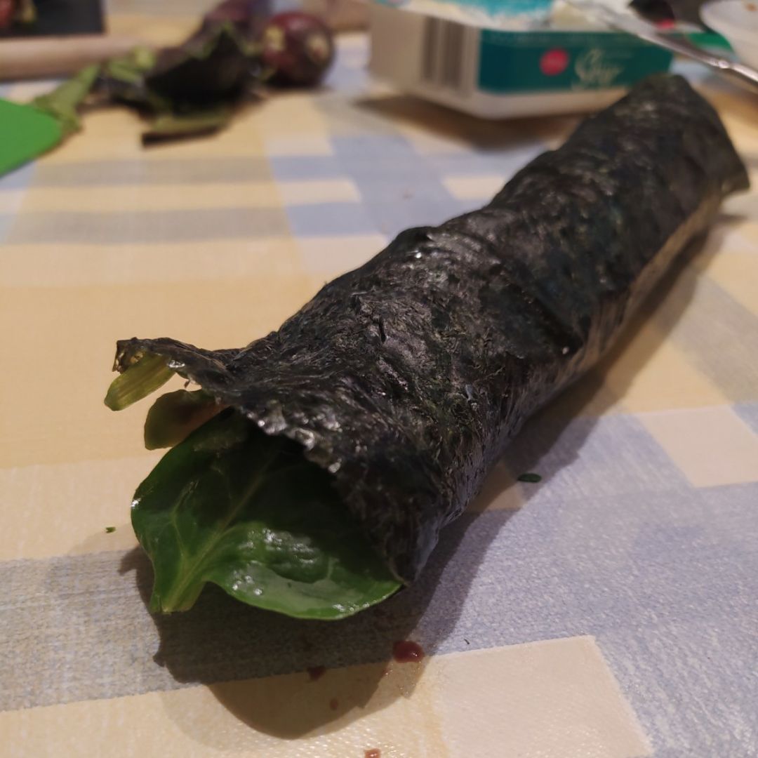 馃敟SUSHI DE ESPINACAS馃敟- Sin arroz Paso 4 馃敟SUSHI DE ESPINACAS馃敟- Sin arroz Paso 4