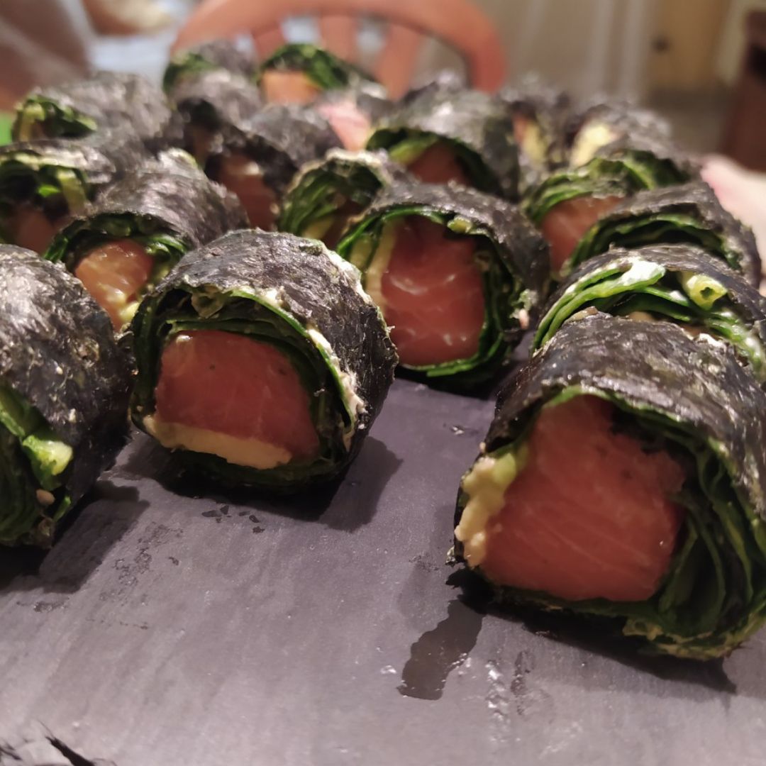 馃敟SUSHI DE ESPINACAS馃敟- Sin arroz Paso 5 馃敟SUSHI DE ESPINACAS馃敟- Sin arroz Paso 5