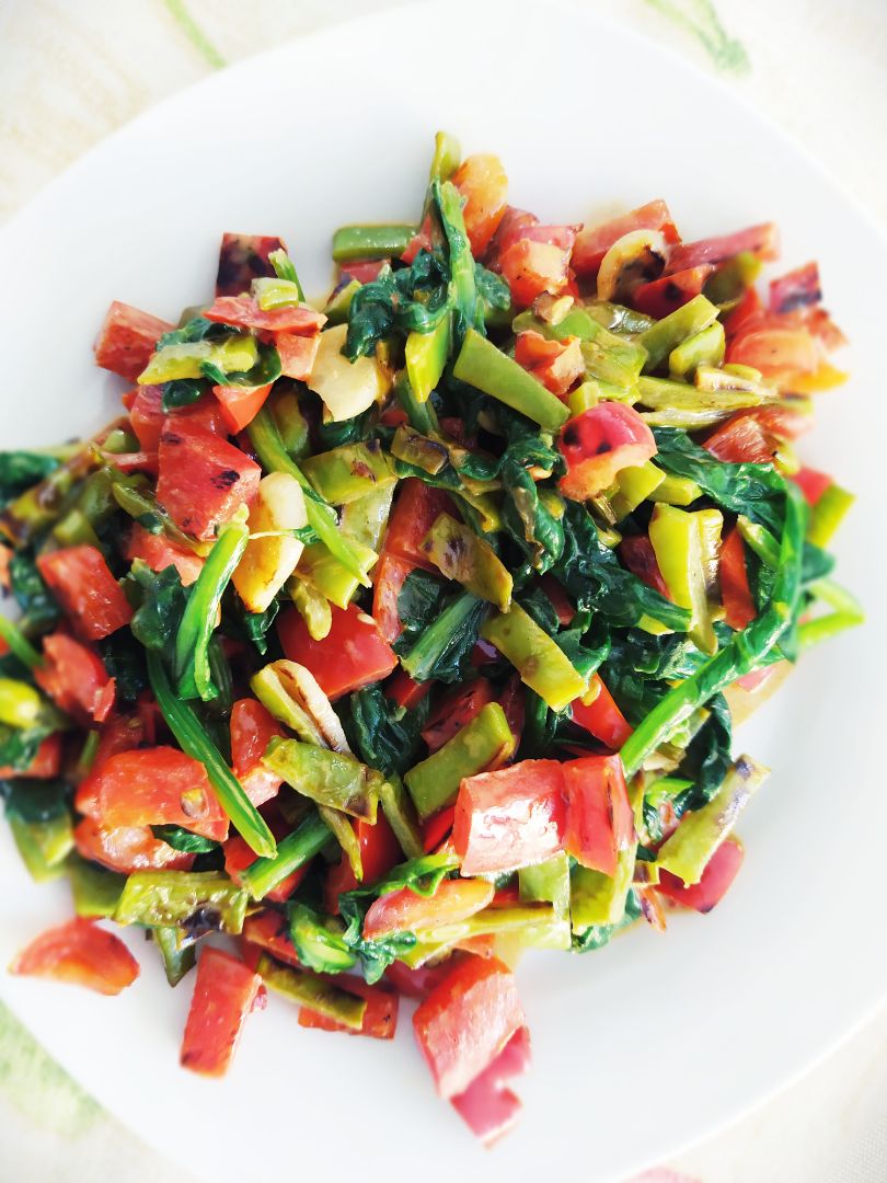 Verduras con leche de Coco