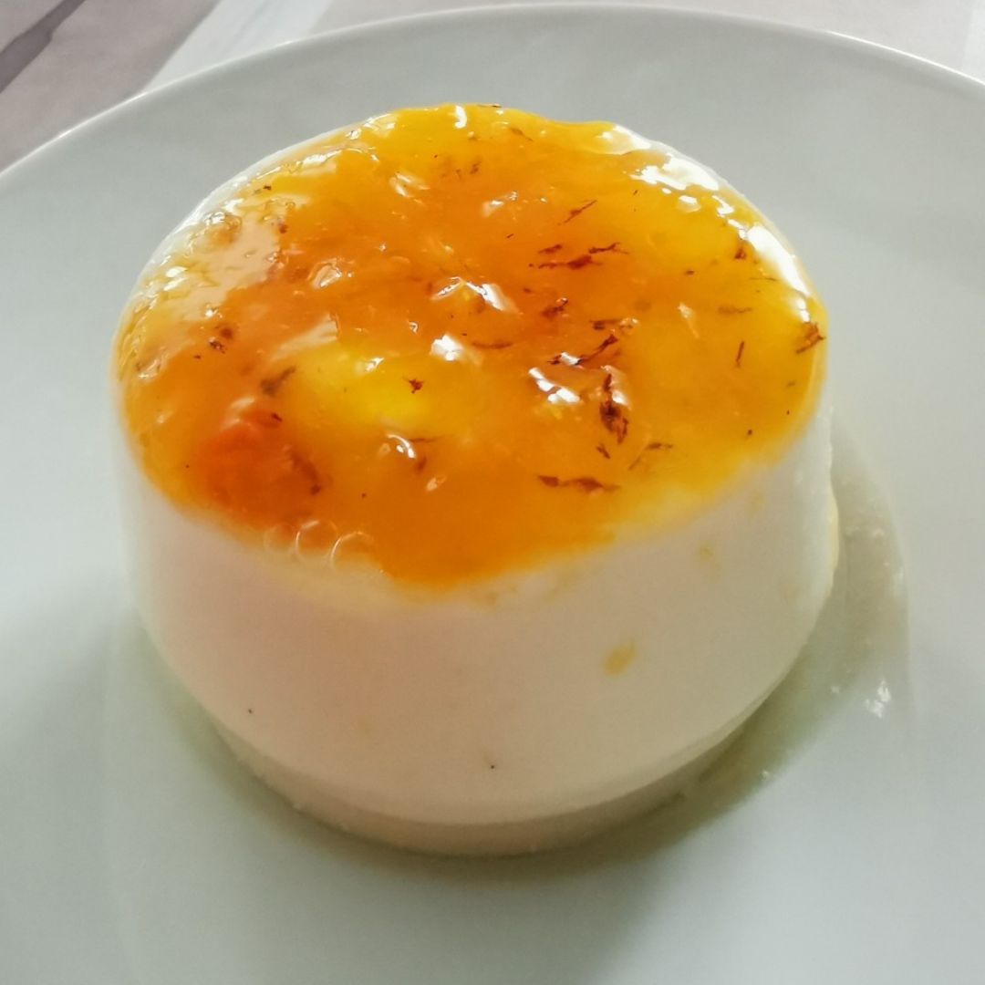 Flan de queso y caqui Flan de queso y caqui