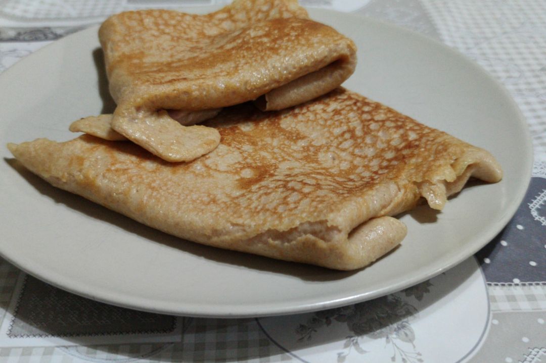 Crepes de harina de espelta