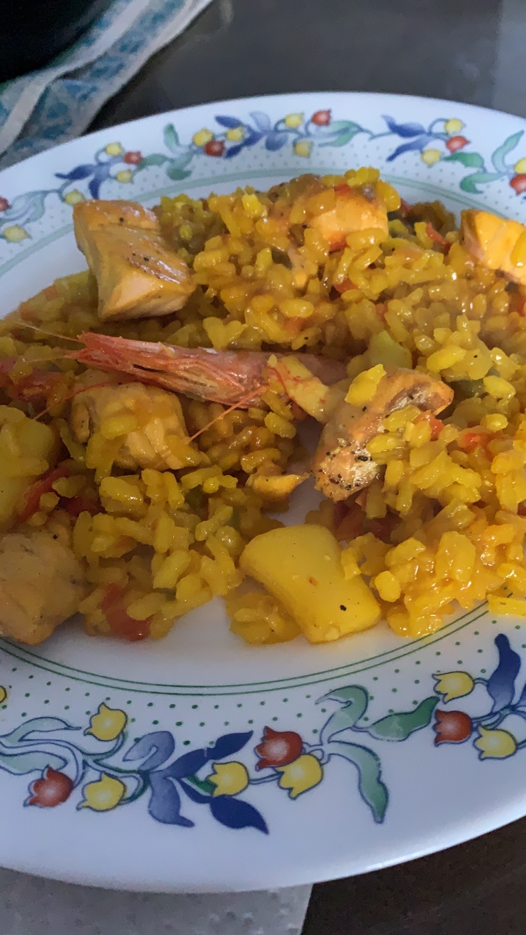 Arroz con pescado y mariscoStep 0