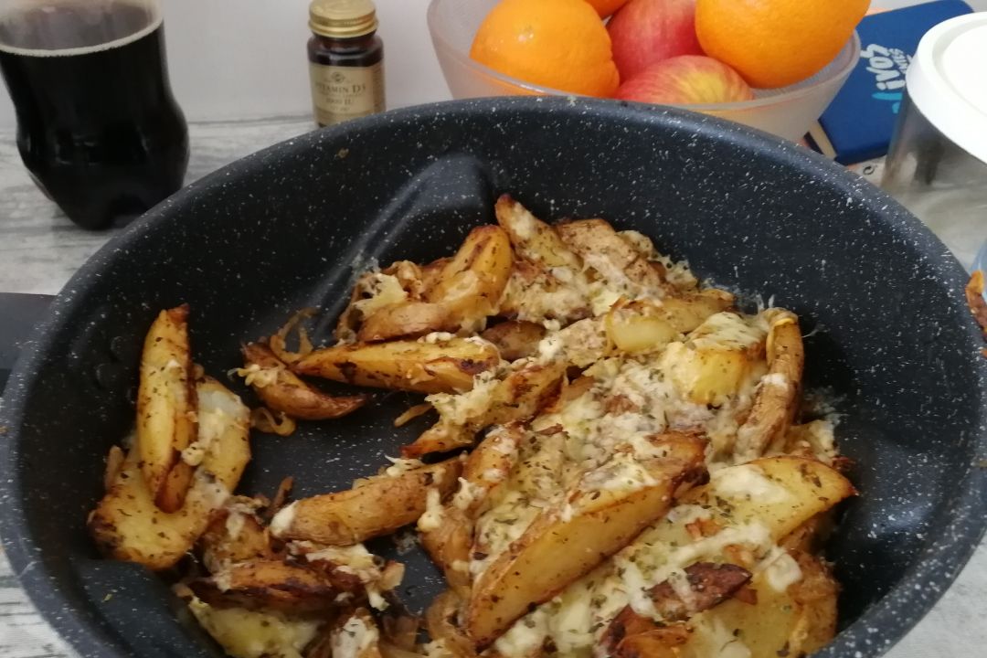 Patatas gajo campesinas con queso Patatas gajo campesinas con queso