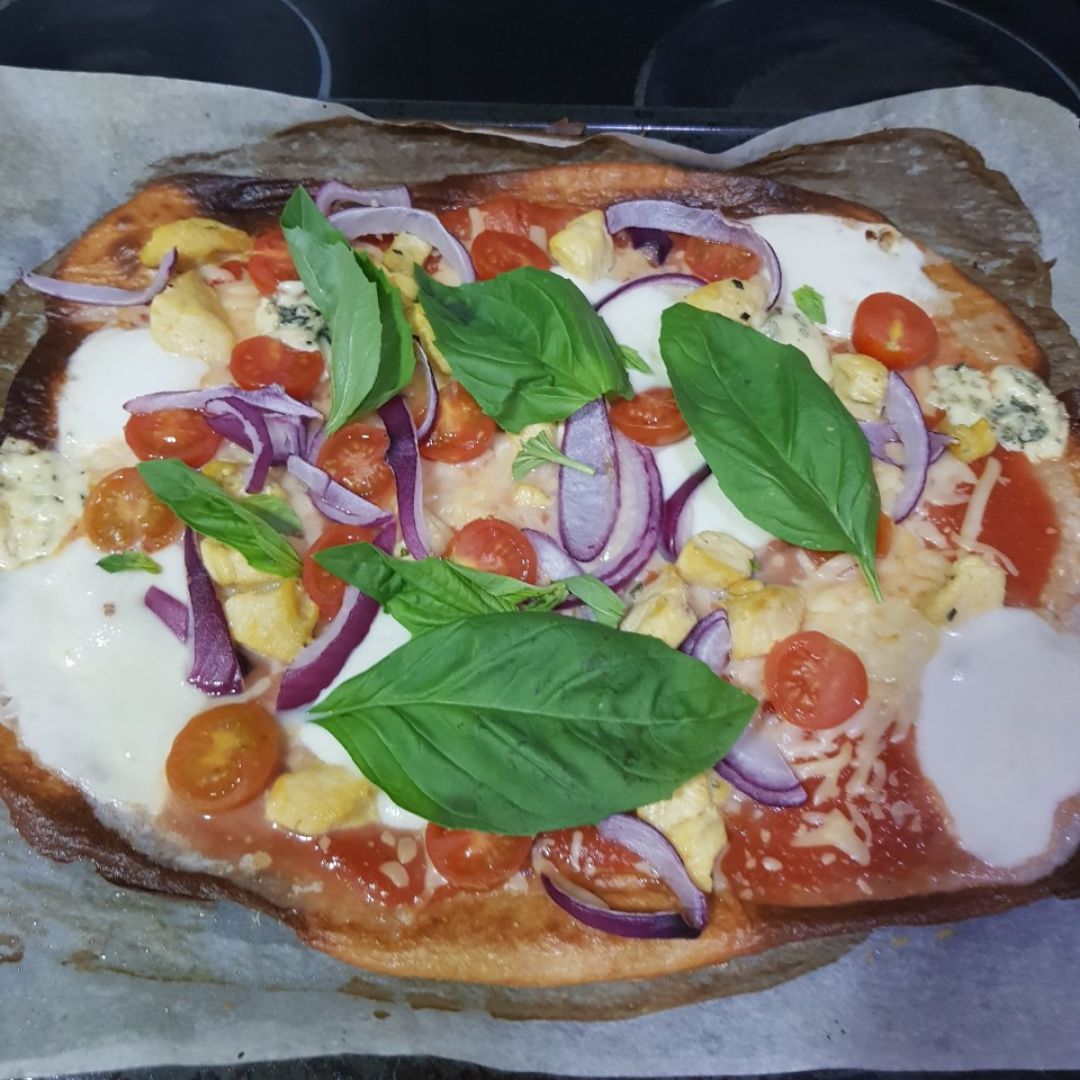 Pizza con base de quinoa Pizza con base de quinoa