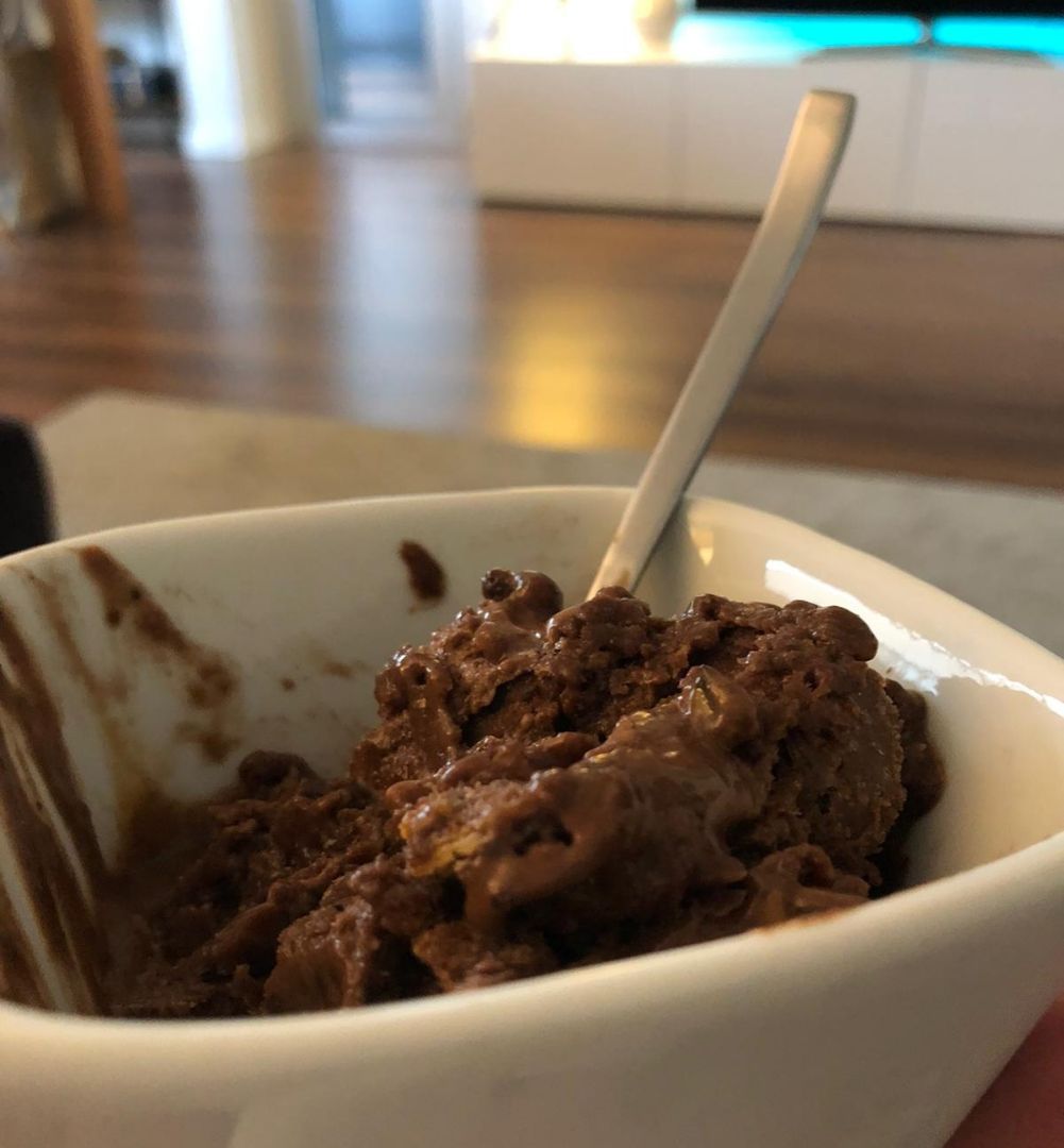 Helado de choco y plátano 