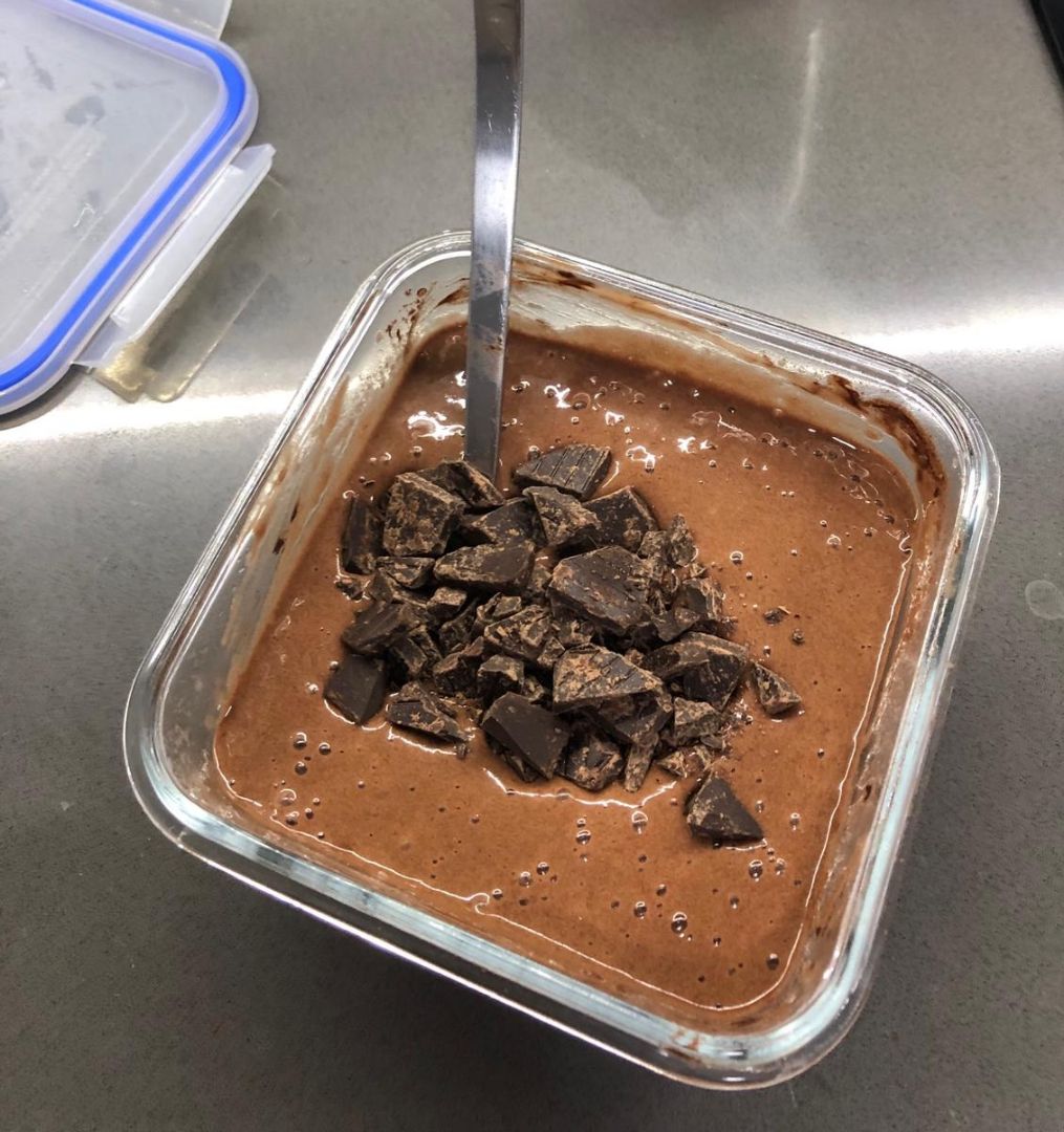 Helado de choco y plátano  Paso 1