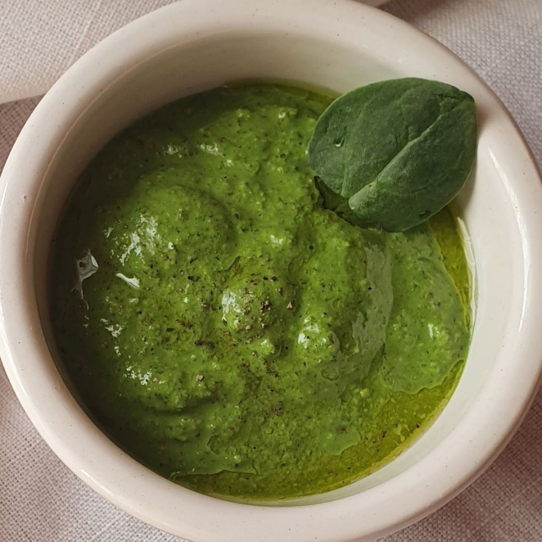 Pesto de espinacas. Pesto de espinacas.