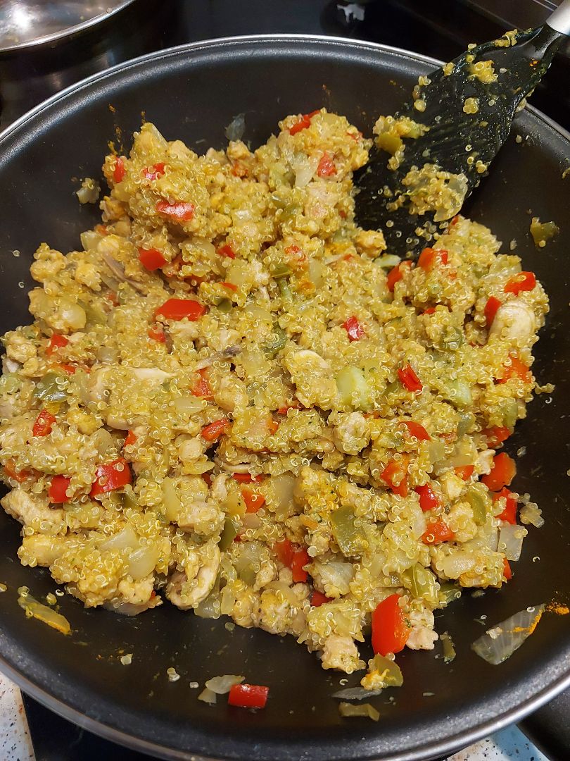 Quinoa con verduras y soja texturizada Step 0