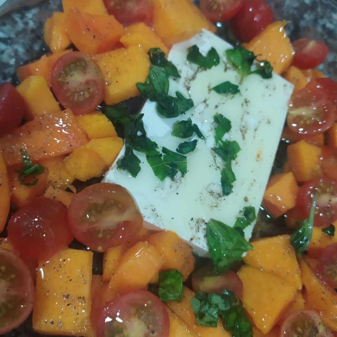 Macarrones integrales con salsa de calabaza y feta Paso 1 Macarrones integrales con salsa de calabaza y feta Paso 1