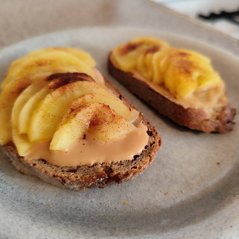 Tostada de manzana asada🍏
